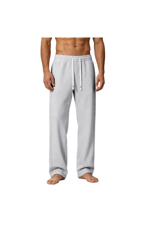 Mens Sweatpants with Pockets Elastic Waist Quick Dry Workout Pants Drawstring Athletic Casual Joggers