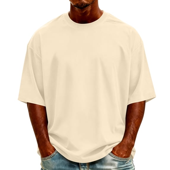 Enjoytime Mens T-Shirts Lightweight Crew Neck Short Sleeve Shirt Summer Oversized Casual Basic Tee Tops