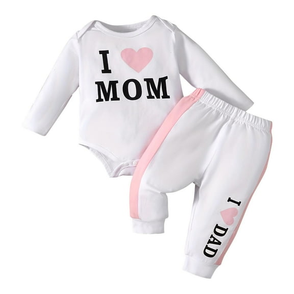 Enjoytime Mother's Day Spring Fall Baby Girls Sets for Newborn Necessities Sleepwear Baby Girl Gifts Newborn Gift Set Baby Pajamas Sets 0-24 Months