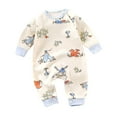 thumbnail image 1 of Enjoytime Newborn Baby Boy Girl Romper Toddler Cute Print one-Piece Jumpsuit Clothes Long Sleeve Infant Coverall Jumper Outfit 0-18M, 1 of 3