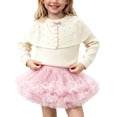 thumbnail image 1 of Enjoytime Outfits for Girls Print Long Sleeve Knit Sweater Tulle Skirt 2 Piece Set Kids Toddler Holiday Party Girl Outfit, 1 of 5