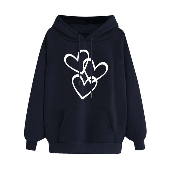 Enjoytime Oversized Hoodies for Women Cute Printed Long Sleeve Drawstring Pullover Sweatshirts 2025 Fall Clothes