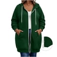 thumbnail image 1 of Enjoytime Oversized Hoodies for Women Long Sleeve Solid Zip Up Sweatshirt Fall Fashion Loose Long Hoodie Jackets, 1 of 6