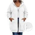 thumbnail image 1 of Enjoytime Oversized Hoodies for Women Long Sleeve Solid Zip Up Sweatshirt Fall Fashion Loose Long Hoodie Jackets, 1 of 6