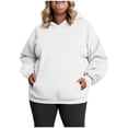 thumbnail image 1 of Enjoytime Oversized Sweatshirt for Women Solid Color Long Sleeve Crewneck Sweatshirts with Pocket Ladies Fall Loose Pullover Tops, 1 of 6