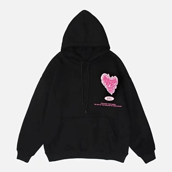 Enjoytime Oversized Sweatshirt for Women Printed Long Sleeve Pullover Hoodies Fall Winter Casual Fashion Clothing