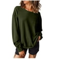 thumbnail image 1 of Enjoytime Oversized Sweatshirt for Women Solid Color Pullover Basic Shirts Top Long Sleeve Comfy Sweatshirts Fall Outfits 2025 Winter Clothes, 1 of 7