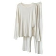 thumbnail image 1 of Enjoytime Pajama Sets for Women 2 Piece Crewneck Long Sleeve Tops Pants Outfits Soft Comfy Matching Loungewear Fall Winter Fashion Clothing 2025, 1 of 3
