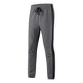 thumbnail image 1 of Enjoytime Pants for Men Patchwork Drawstring Elastic Waist Joggers Casual Workout Running Sweatpants with Zipper Pockets Gray L, 1 of 4
