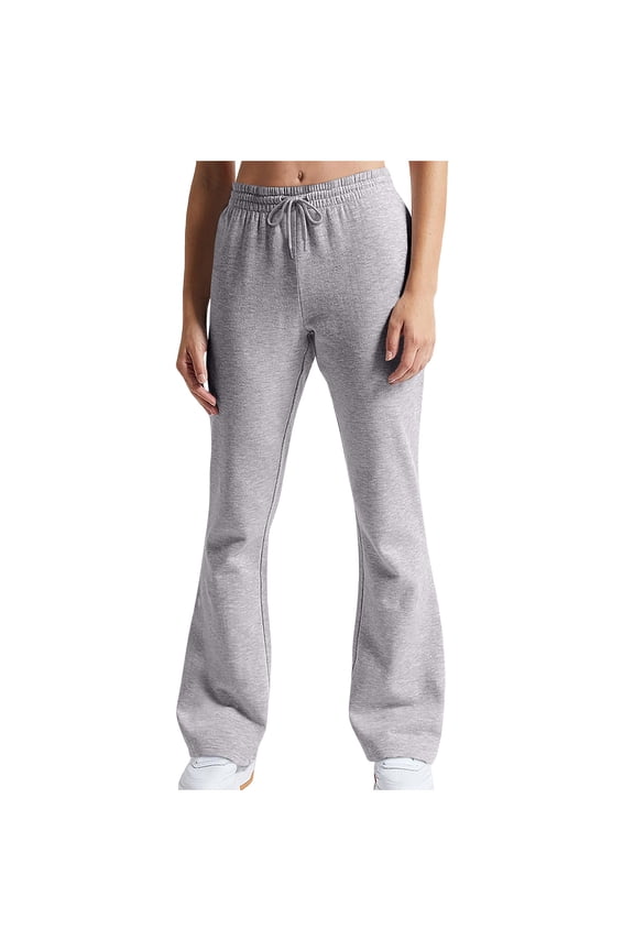 Pants for Women Solid Color Drawstring Elastic Waist Lounge Pants Loose Casual Business Work Trousers Gray S