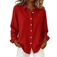 thumbnail image 1 of Enjoytime Plaid Blouses for Women Long Sleeve Collared Button Down Shirts Business Casual Work Tops Fall Fashion Clothes, 1 of 6