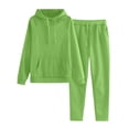 thumbnail image 1 of Enjoytime Plus Size Lounge Sets for Women Solid Color Long Sleeve Zip Up Hooded Sweatshirt Sweatpants Sweatsuit Fall Winter Travel Outfits, 1 of 7