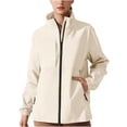 thumbnail image 1 of Enjoytime Plus Size Rain Jackets for Women Solid Color Long Sleeve Waterproof Waterproof Windbreaker Lightweight Outdoors Raincoat, 1 of 5