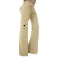 thumbnail image 1 of Enjoytime Plus Size Yoga Pants for Women Workout Leggings Stretch Waist Button Pockets Gym Loose Women Cargo Pants with Drawstring, 1 of 7