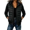 thumbnail image 1 of Enjoytime Quilted Jackets for Women Patchwork Knit Long Sleeve Zip Up Hooded Coat Warm Casual Lightweight Outerwear with Pocket, 1 of 7