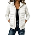 thumbnail image 1 of Enjoytime Quilted Jackets for Women Patchwork Knit Long Sleeve Zip Up Hooded Coat Warm Casual Lightweight Outerwear with Pocket, 1 of 7