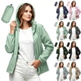 thumbnail image 1 of Enjoytime Rain Jacket Women Waterproof Lightweight Hooded Plus Size Raincoat Packable Outdoor Hooded Windbreaker, 1 of 8