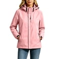 thumbnail image 1 of Enjoytime Raincoat for Women Waterproof Lightweight Windbreaker with Hood Loose Outdoor Cycling Bike Windproof Rain Jacket with Pockets, 1 of 8