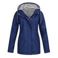 thumbnail image 1 of Enjoytime Raincoats for Women with Hood Solid Color Long Sleeve Long Rain Coats Waterproof Outdoor Windbreaker, 1 of 6