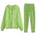 thumbnail image 1 of Enjoytime Sets for Women Crew Neck Long Sleeve Zip Up Hoodies Pants 2 Piece Outfits Casual Fashion Loungewear Fall Winter Plus Size Womens Clothing, 1 of 4