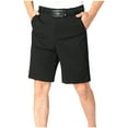 thumbnail image 1 of Enjoytime Shorts for Men Dress Casual Solid Color Lightweight Business Work Plus Size Shorts with Pockets Black XXXL, 1 of 3