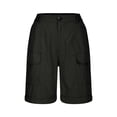 thumbnail image 1 of Enjoytime Shorts for Women Solid Color Button Zipper Casual Travel Outdoor Workout Athletic Shorts with Pockets, 1 of 4