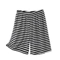 thumbnail image 1 of Enjoytime Summer Shorts for Women Striped Elastic Waisted Casual Lounge Plus Size Shorts Lightweight Comfy Pajama Bottom, 1 of 5