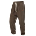 thumbnail image 1 of Enjoytime Sweatpants for Men Solid Color Elastic Waist Drawstring Loose Pants Fashion Casual Comfy Trousers with Pockets Coffee M, 1 of 3