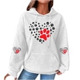 thumbnail image 1 of Enjoytime Sweatshirt for Women Cute Printed Long Sleeve Drawstring Waffles Pullover Tops Loose Hooded Sweatshirts with Pocket Plus Size Womens Tops, 1 of 4