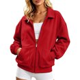 thumbnail image 1 of Enjoytime Sweatshirt for Women Collared Long Sleeve Full Zip Up Jacket Comfy Casual Work Fashion Sweatshirts 2026, 1 of 6
