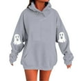 thumbnail image 1 of Enjoytime Sweatshirt for Women Halloween Cute Printed Long Sleeve Hoodies Ghost Graphic Fall Winter Pullover Tops, 1 of 4