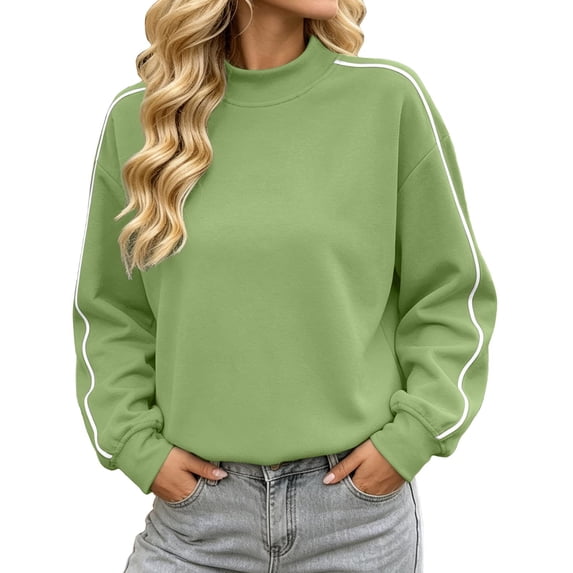 Enjoytime Sweatshirt for Women Mock Neck Long Sleeve Pullover Sweatshirts Fall Winter Fashion Casual Plus Size Womens Clothing
