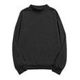 thumbnail image 1 of Enjoytime Sweatshirt for Women Solid Color Crewneck Long Sleeve Pullover Tops Casual Loose Fashion Plus Size Clothing Black S, 1 of 8
