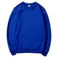 thumbnail image 1 of Enjoytime Sweatshirts for Men Solid Color Long Sleeve Casual Pullover Sweatshirt Loose Workout Athletic Plus Size Tops Blue S, 1 of 3