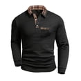 thumbnail image 1 of Enjoytime Sweatshirts for Men Solid Color Stand Up Collar Long Sleeve Pullover Sweatshirt Half Button Down Casual Plus Size Tops Black XL, 1 of 3