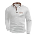thumbnail image 1 of Enjoytime Sweatshirts for Men Solid Color Stand Up Collar Long Sleeve Pullover Sweatshirt Half Button Down Casual Plus Size Tops White M, 1 of 3