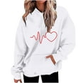 thumbnail image 1 of Enjoytime Sweatshirts for Women Trendy Hoodies Heart Printed Pullover Sweatshirts with Pockets Long Sleeved Loose Oversized Women's Tops, 1 of 5