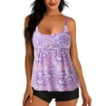 thumbnail image 1 of Enjoytime Tankini Swimsuits For Women Two Piece Bathing Suits Floral Print Tank Tops With Boyshorts Swimming Suits Tummy Control Swimsuit, 1 of 6