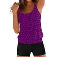 thumbnail image 1 of Enjoytime Tankini Swimsuits for Women Vintage Printed Tummy Control Two Piece Bathing Suits High Waisted Modest Tank Top with Boyshorts, 1 of 5