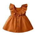 thumbnail image 1 of Enjoytime Toddler Baby Girls Dresses Ruffle Sleeveless Casual Summer Sundress 0 Months-6 Years, 1 of 7