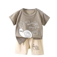 thumbnail image 1 of Enjoytime Toddler Boy Outfits Cartoons Short Sleeve Tops with Shorts 2 Pieces Summer Clothes Set Outdoor Sportwear, 1 of 3