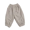 thumbnail image 1 of Enjoytime Toddler Kids Boys Girls Pants Plaid Corduroy Casual Pants Fall Winter Elastic Waist Soft Trousers with Pockets, 1 of 6