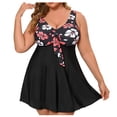 thumbnail image 1 of Enjoytime Two Piece Swimsuit for Women Modest Plus Size Tankini Flowy Swim Dress with Shorts Bathing Suit, 1 of 8