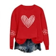 thumbnail image 1 of Enjoytime Valentine's Day Oversized Sweatshirt for Women Cute Heart Printed Long Sleeve Tops Casual Loose Crewneck Sweatshirts Red XXXL, 1 of 7