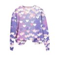 thumbnail image 1 of Enjoytime Valentine's Womens Long Sleeve Tops Casual Printed Crewneck Casual Blouses Loose Cute Heart Pullover Sweatshirt Purple L, 1 of 5