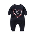 thumbnail image 1 of Enjoytime Valentines Day Gifts Newborn Girls onesie Pajamas Heart Print Long Sleeve Baby Romper Cotton Soft Crewneck Toddler Jumpsuit Clothes 3-18M, 1 of 3