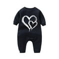 thumbnail image 1 of Enjoytime Valentines Day Gifts Toddler Baby Girl Spring Fall Clothes Long Sleeve Heart Printed Romper Newborn onesie Bodysuit Outfits 3-18 Months, 1 of 3