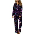 thumbnail image 1 of Enjoytime Valentines Day Gifts Women 2 Piece Outfits Sets Heart Printed Pajama Sets 2Pcs Pj Sets Button Down Pjs Set Sleepwear Loungewear Lounge Sets, 1 of 5