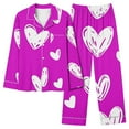 thumbnail image 1 of Enjoytime Valentines Day Gifts Womens Pajama Sets 2Pcs Pj Sets Heart Printed Button Down Pjs Set Sleepwear Loungewear Pajamas, 1 of 4