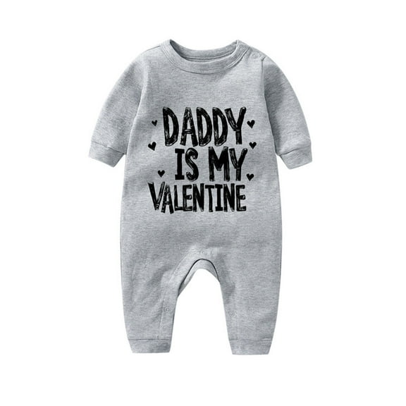 Enjoytime Valentines Day Toddler Baby Girls Boys Romper Outfit Overalls Cute Jumpsuit for Sleeping Playing Photograph Unisex Baby Clothes 0-18M